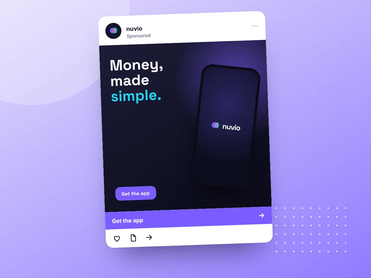 nuvio app launch ad concept, by Buy Dream Web in London