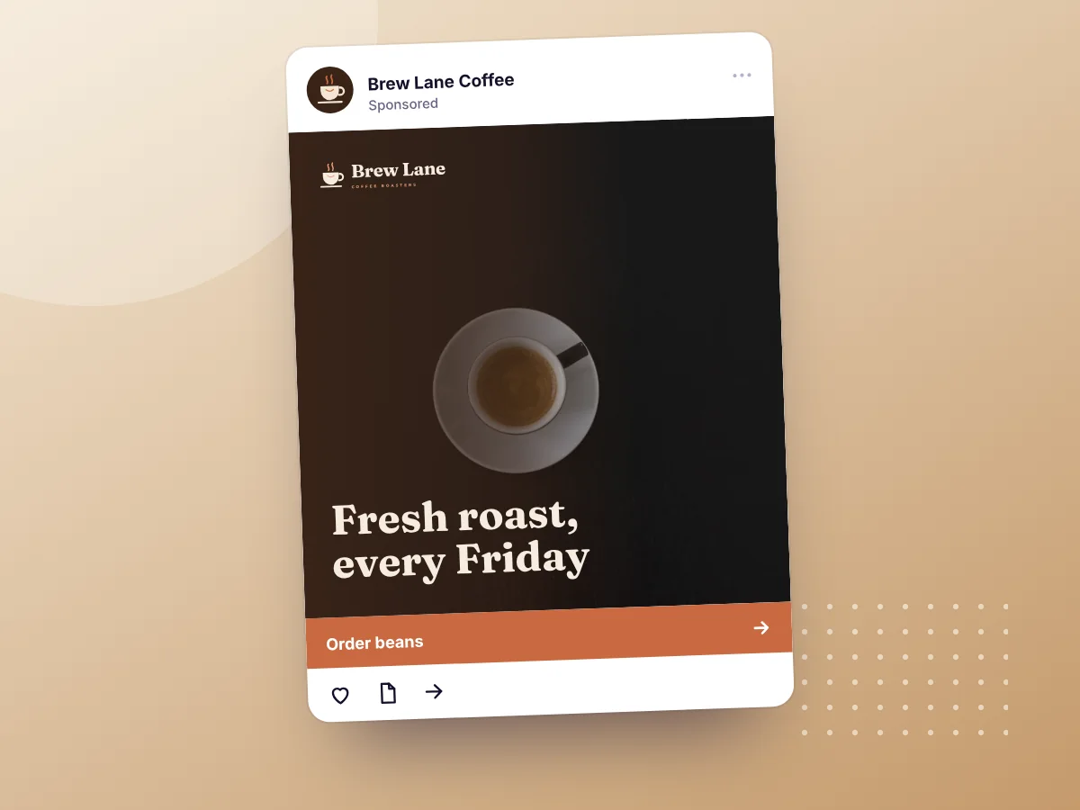 Brew Lane social ad concept, by Buy Dream Web in London