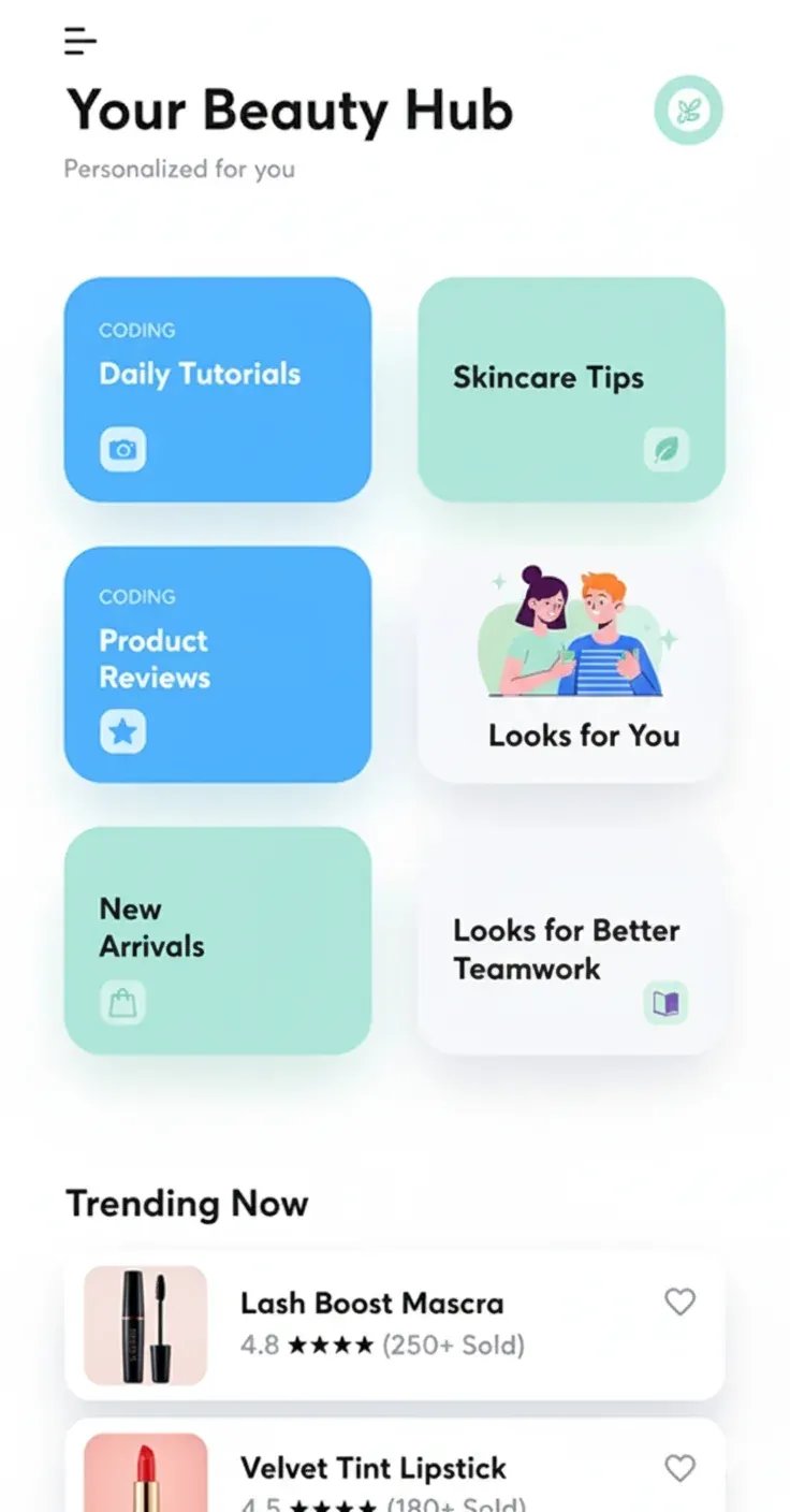 Beauty Hub Screen