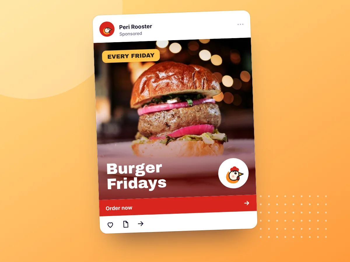 Peri Rooster social ad concept, by Buy Dream Web in London